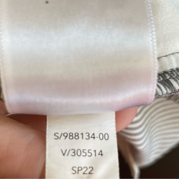 Athleta Brooklyn Women Skirt Skort Size 6 Striped Stretch Gray White Zip Pockets - Picture 6 of 9